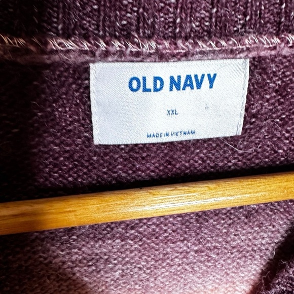 5 for $40 SALE! Old Navy Pink & Maroon Striped Crew Neck Knit Sweater sz XXL - Picture 2 of 9